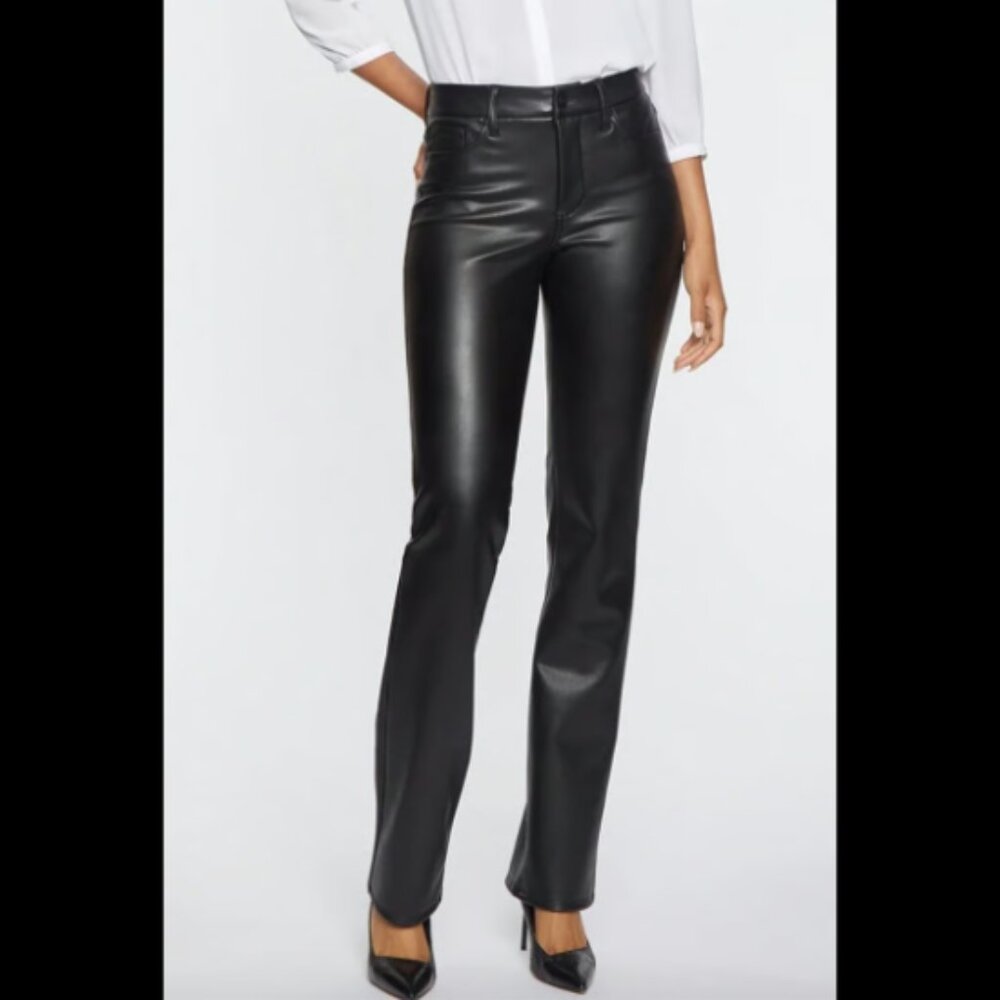 NYDJ sculpt-her faux leather pants - Size 0, fits like a 2